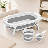 Katlanabilir Bebek K&uuml;vet Seti Kova Maşrapalı Pratik Banyo Seti