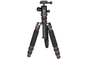 Koolehaoda Przenośny Mini Statyw Kamera z obracającą się o 360 stopni głowicą kulową, 63,5cm Statyw Podróży Aluminium Maksymalne obciążenie 10 kg - (pomarańczowy)