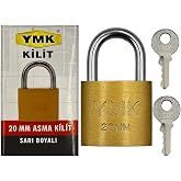 Proalet Yuma YMK Asma Kilit, Sağlam D&ouml;k&uuml;m G&ouml;vdeli, Yedek Anahtarlı, Y&uuml;ksek G&uuml;venlikli, Paslanmaz &Ccedil;elik Kulplu, Korozyon Diren