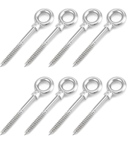 4x Ringschraube M8 X 80 Mm Aus Edelstahl 304 – Schwere Lasten, Für Hängematten, Markisen & Mehr