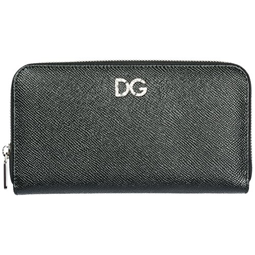 Preisvergleich Produktbild Dolce & Gabbana Damen Geldbörse Portemonnaie Bifold Geldbeutel Schwarz