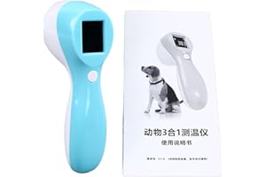 Zerodis Termometro Frontale Termometro Digitale per Animali Domestici Termometro per Animali 3 in 1 Ad Alta Precisione Senza a Infrarossi per Gatti Cani Bovini Ovini Suini