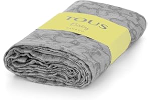 TOUS BABY - Muselina Estampada para tu Bebé. 118x98 cm. (MuseHK Gris)