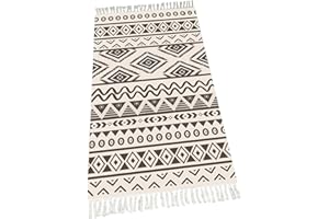 Terafeels Boho Area Rug 50 x 80 cm Standard Home Decor for Entryway Bedroom Living Room Office Kitchen Non Slip Washable Low-Pile Geometric Print Indoor Accent Rugs Small Rug, 55080