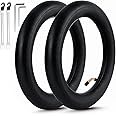 OUXI 2 Pack 10 x 2.125 Inner Tube Inflatable Front/Rear Tires Double Thickness Anti-slip Replacement Tires for Electric Scooter 0° Valve Angle with Crowbars