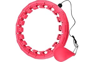 MAVIKS Weighted Hula Hoop Weight Loss for Adults, Infinity Hoop Plus Size 24 Detachable Knots 2 in 1 Abdomen Fitness Massage Smart Hula Hoops Fit Suitable for Women Exercise and Beginners