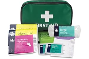 RELIANCE MEDICAL HSE 1 Person First Aid Kit in Small Green Pouch For Home Car Holiday And Workplace - Essentials For Everyday Situations