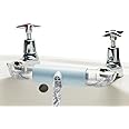 Adaptor for Sinks with Separate TAPS, for Mixing hot and Cold Water in Kitchen & Bathroom. This Connector Helps Save Water (Blue)