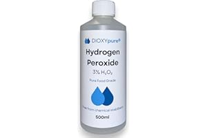 Dioxypure Peróxido de hidrógeno de grado alimenticio 3% – 500 ml – H2O2 – Agua oxigenada – Sin estabilizadores ni aditivos – 
