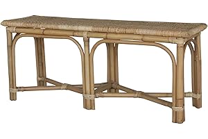Chillvert Banc Bout de Lit en Rotin Naturel Parma 110x30x45 cm avec Osier Tressé