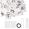 50pcs Individually Wrapped Hotel Amenities Kit Hotel Hospitality Supplies Set Include Cosmetic Cotton Pads,Cotton Swabs,Hair Tie,Dental Floss