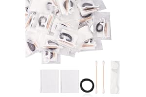 TUCIYKE Il kit da 30 pezzi di accessori alberghieri confezionati singolarmente include tamponi di cotone cosmetici, tamponi di cotone, elastici per capelli, filo interdentale