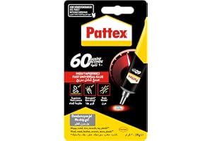 Pattex Universellt lim i 60 sekunder, multifunktionslim för hushållsreparationer, 60 sekunders snabblim, starkt lim för olika