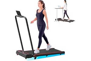 TVDUGIM Tapis Roulant Elettrico Pieghevole, 3 in 1 Tapis Roulant con Inclinazione, Telecomando e Doppio Display LED, Design Salvaspazio per Casa e Ufficio, Nessuna Installazione Richiesta