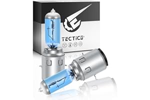‎TECTICO TECTICO S2 Ba20d Halogen Birne 12V 35/35W 5000K Warmweiß +130% Ultra Heller E4 Prüfzeichen Motorrad Fernlicht Abblendlicht Glühlampe Ersatz, 2 Stücke