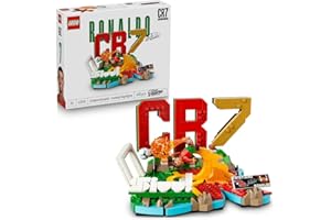 LEGO Editions Cristiano Ronaldo — piłkarskie momenty, zestaw klocków dla dzieci, piłkarska dekoracja z kolekcjonerską płytką i minifigurką, sportowy prezent dla chłopców i dziewczynek od 10 lat 43012