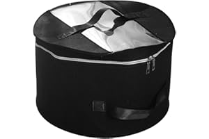 TreeHouse London Travel Hat Storage Box with Metal Frame (19"Dx11.5'' H),XL Luxury Travel Hat Boxes for Men & Women,Collapsible Hat Organizer,Stuffed Animal Toy Storage Bin Bag,Dust Dirt Proof Cover