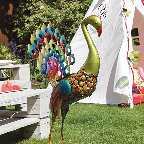 Solar LED Deko Pfau Beleuchtung, 68,5cm Höhe, von Festive Lights - 4