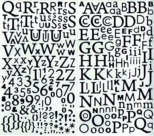 Youdoit Alfabeto Adhesivo con Brillo Negro