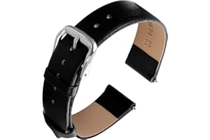 cobee Leder-Uhrenarmbänder, weiches Kalbsleder, Uhrenarmband, Schnellverschluss, Leder-Ersatzarmband für Männer und Frauen, Universal-Uhren, Armband, Edelstahl-Verschluss-Schnalle