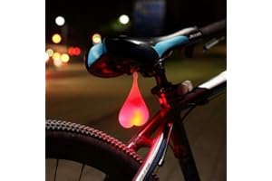 LDYGRattanArt Heart-Shaped Lumière Silicone Boules Vélo Vélo Feu Arrière LED Feux De Détresse Nuit Étanche Location Siège Lampe Oeuf,Feu Rouge