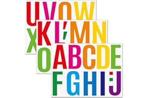 GETRICH 15 Blatt Buchstaben Aufkleber Große, 4 Zoll Klebebuchstaben Groß Selbstklebende Buchstaben Wasserfeste Selbstklebende Buchstabenaufkleber für Poster Outdoor Schilder Autos Briefkästen Schilder Fenster