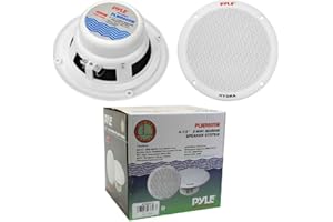 GK SOUND 2 Haut-parleurs Nautiques Marins PLMR605W système 2 Voies de 200 Watts rms 400 Watts Max de 16,5 cm 165 mm 6,5" diamètre Blanc étanche Piscine Bateau hôtel, Paire