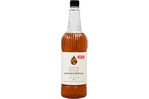 Simply Sugar Free Gingerbread Syrup, Low Calorie, Vegan & Nut Free Flavoured Syrup for Coffee, Cocktails & Baking (1 Litre)