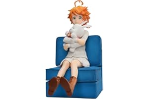 Jiumaocleu The Promised Neverland Figura Statua – Emma/Norman/Ray Figura Divano Seduto Pose Anime Figura Modello Giocattoli Fatto a Mano Decorazione Desktop per Auto Cruscotto Casa Ufficio