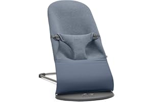 BabyBjörn Hamaca Bliss, Jersey 3D, Azul grisáceo