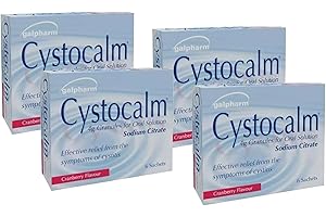 4X 6 Cystocalm Sachets, 4g, Cystitis Relief from Burning Pain, Cranberry Flavour – Bundled by Smart Cutie