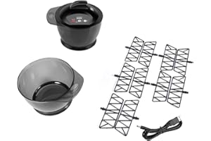 NAROOTE Miscelatore Tinta Capelli Elettrico Ciotola Automatica per la Miscelazione di Tinture per Capelli Ricaricabile USB con Display LCD per Miscelare il Colore Della Tintura dei Capelli(Spina USA)