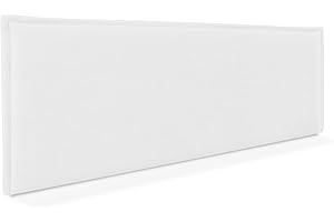 DHOME Zagłówek z naturalnego lnu zwykły z wykończeniem zagłówkiem tapicerowane łóżko sypialnia nowoczesny top trendy (biały, 145 cm (łóżka 120/135/140))