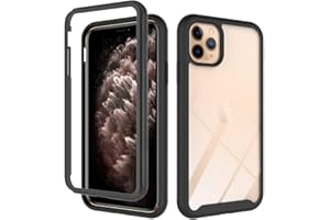 EuCase 3 en 1 Funda para iPhone 11 Pro MAX Antigolpes, Transparente Carcasa de Silicona TPU + PC para iPhone 11 Pro MAX Anti-Rasguño 360° Protección Caso