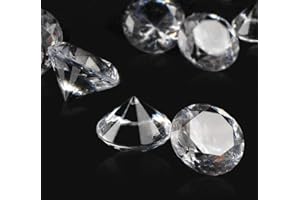 ABSOFINE 200 Stück Deko Diamanten 20mm Transparentes Acryl für Hochzeit Gunst Tabelle Mittelstück