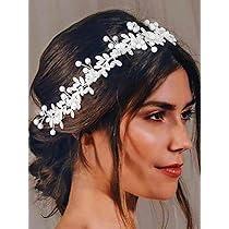 IYOU Nozze Pezzo di Capelli Oro Perla Fascia per Capelli Nuziale Baby's Respiro Cristallo Vite per Capelli per Principessa Ragazze di Fiori e