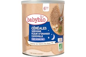 Babybio Céréales Verveine Fleur d'Oranger Camomille 6 Mois et + Bio 220 g