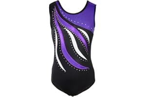 ‎BRIGHTUP Brightup Leotards für Mädchen, Gymnastik Trikots Sleeveless Ballett Shining Dance Wear