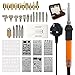 Price comparison product image Tuloka 37Pcs Wood Burning Kit 60W with Embossing Soldering Tips and Stamps, Pyrography Pen Wood Craft Tool with Wood Burning Pen Holder, 8Pcs Stencils, Adjustable Temperature in PU Bag