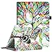 Price comparison product image Fintie iPad 9.7 2018 2017 / iPad Air 2 / iPad Air Case - 360 Degree Rotating Stand Protective Cover with Auto Sleep Wake for Apple iPad 9.7 6th 5th Gen, iPad Air 1 2, Love Tree