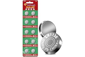 BEIDONGLI LR1130 Batterien Knopfzellen AG10 1131 189 1.5V Alkaline Batterie LR54 knopfzelle 10 Stück【3 Jahre LagerGarantie】 (lr1130-1-10)