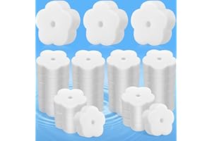 PATELAI 40 Stück Whirlbadewanne Schwamm Ölabsorbierender Schwamm für Whirlbadewanne Zubehör Schwimmbad Spa Abschaum Absorber Reinigung Zubehör (Blümchen Stil)