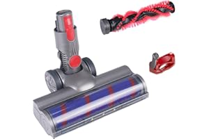 suzao Bürste Ersatzteile für Dyson V7 V8 V10 V11 V15 sv12 sv14 sv15, Bodendüse mit turbobürste aufsatz, LED und Abzugssperre, Dyson Bürstenwalze für Teppich, Parkettböden, Hartböden