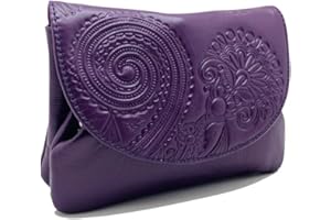 LUGUPELL Monedero de Mujer, Señora y Chica de Piel (Morado)