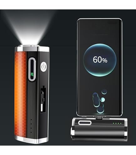 Scaldamani Magnetici Elettrici Portatili - Doppia Batteria 5000mAh, 3 Temperature, Torcia LED, Per Sport Invernali E Outdoor - Foto 8