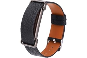 BOXOB Läder Sportband Kompatibelt med Google Air Tracker | Justerbart Reservarmband med Metallram-Hölje Lättvikt för Män, Kvinnor, Fitness, Löpning, Dagligt Bruk