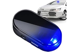 PATIFIRST 2 Pieces Car Solar Power Simulated dummys Alarm Lights, Self- Adhesive, Solar Powered Anti Theft Car Light, Auto Warning Interior Safety Lights With USB Charger Port, Cars Accessories For Most Cars