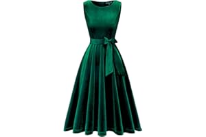 Gardenwed - Abito da donna, stile rétro anni ‘50 e rockabilly, abito da cocktail con gonna a pieghe, linea ad A