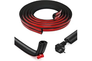 VVHFXD Elastyczny Kanał Kablowy Podłogowy, 2 cm x 3.0M Kanał Kablowy Samoprzylepny, Kanał na Kable, Przejściówka na Kable Zasilające do Użytku Domowego, Ochrona Kabli, Pokrywa na Kable, Listwa Przypodłogowa