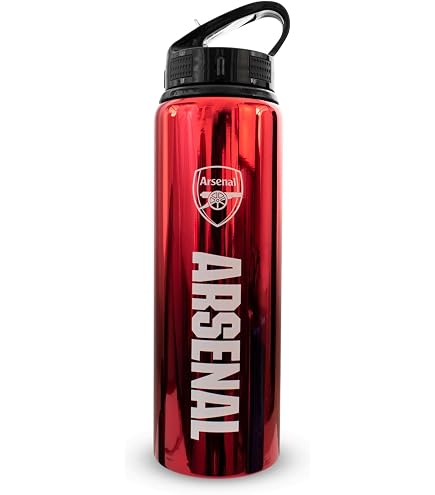 Premier Life Store Bouteille Arsenal FC 700 Ml Acier Inoxydable UV – Paille Pliable + Stylo Offerte